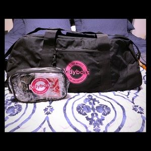 Ladyboss duffle bag & travel case & stickers